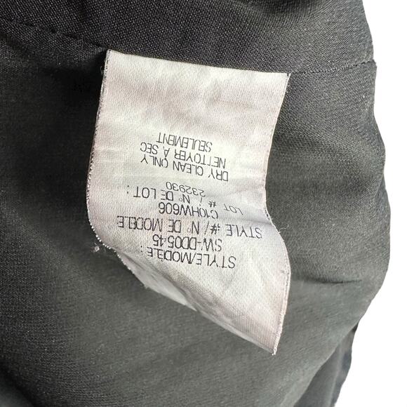 HELMUT LANG Black Asymmetric Sheath Mini Dress Women's Size 6 Classic LBD Basics - Picture 5 of 7